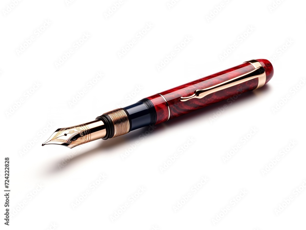 Luxurious Fountain Pen Isolated on White Background AI Generated Luxurious Fountain Pen Isolated on White Background AI Generated