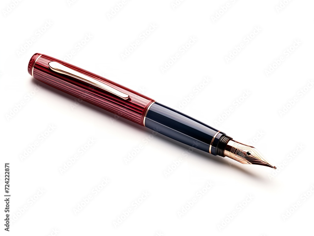 Luxurious Fountain Pen Isolated on White Background AI Generated Luxurious Fountain Pen Isolated on White Background AI Generated