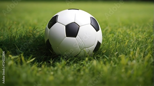 soccer ball on grass, ai generated © VitorCosta