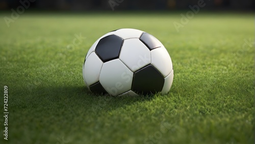 soccer ball on grass, ai generated © VitorCosta