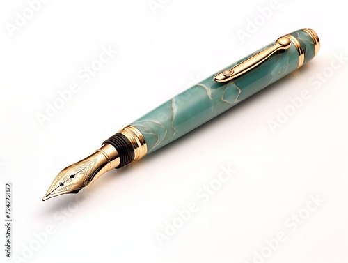 Luxurious Fountain Pen Isolated on White Background AI Generated