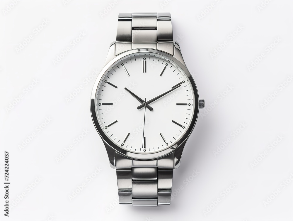 Quartz Wristwatch Timekeeping Elegance Isolated on White Background AI Generated Quartz Wristwatch Timekeeping Elegance Isolated on White Background AI Generated