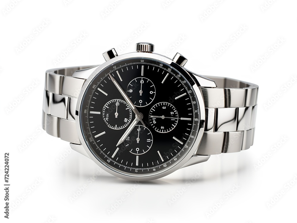 Quartz Wristwatch Timekeeping Elegance Isolated on White Background AI Generated Quartz Wristwatch Timekeeping Elegance Isolated on White Background AI Generated