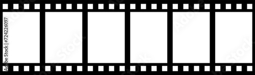 Grunge film strips collection. Old retro cinema movie strip video recording. Vector .