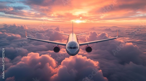 Beautiful background for airplane advertising