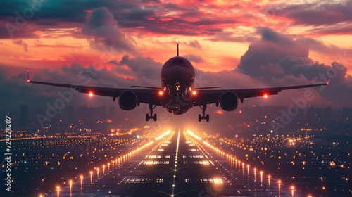 Beautiful background for airplane advertising