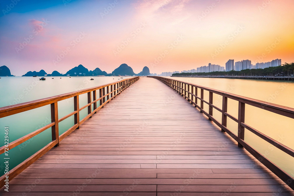 Obraz premium pier at sunset