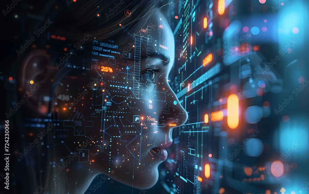 information technology concept, futuristic information technology concept, futuristic