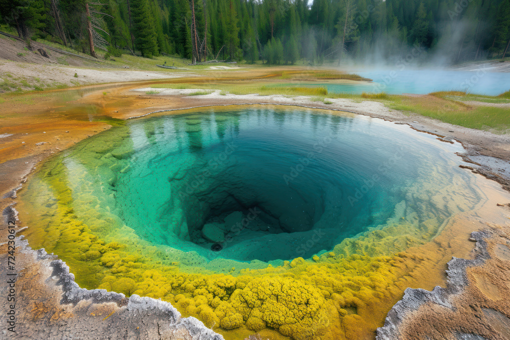 Yellowstone National Park, landscapes with Morning Glory Pool