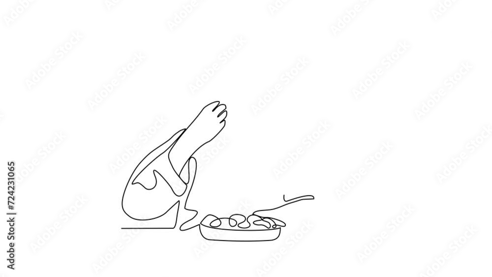 Animated self drawing of a Muslim man is breaking his fast by eating dates video illustration. Ramadhan Mubarak activity illustration in simple linear style video design concept. suitable for asset. Animated self drawing of a Muslim man is breaking his fast by eating dates video illustration. Ramadhan Mubarak activity illustration in simple linear style video design concept. suitable for asset.