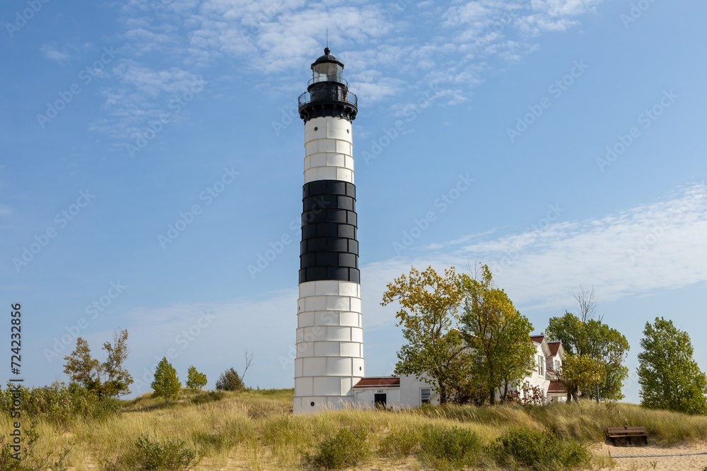 Big Sable Point Lighthouse along Lake Michigan, Ludington State Park, Lower Peninsula, Michigan, USA