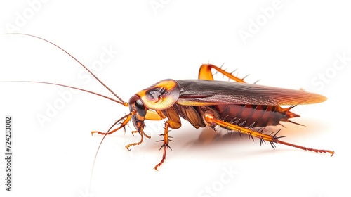 cockroach on isolated white background