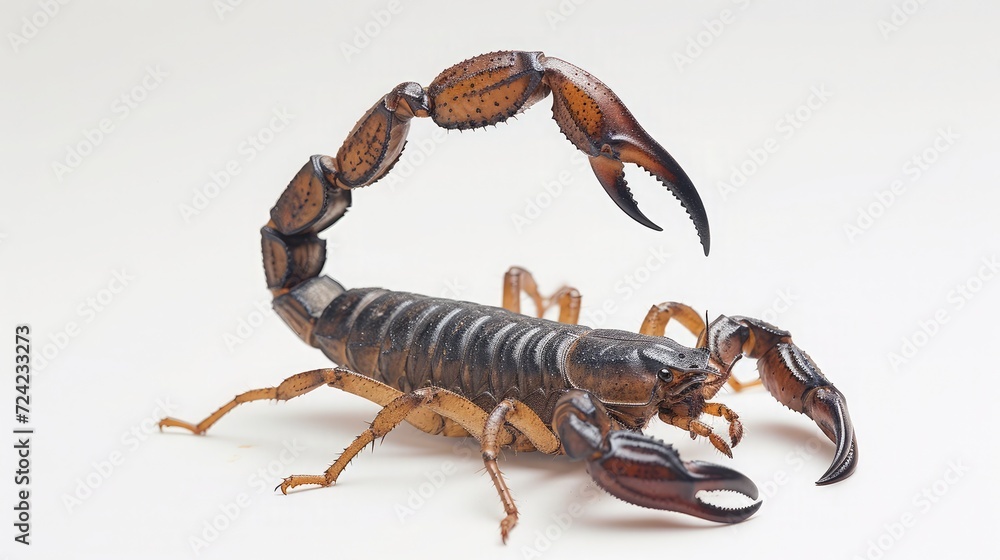 scorpion on isolated white background scorpion on isolated white background