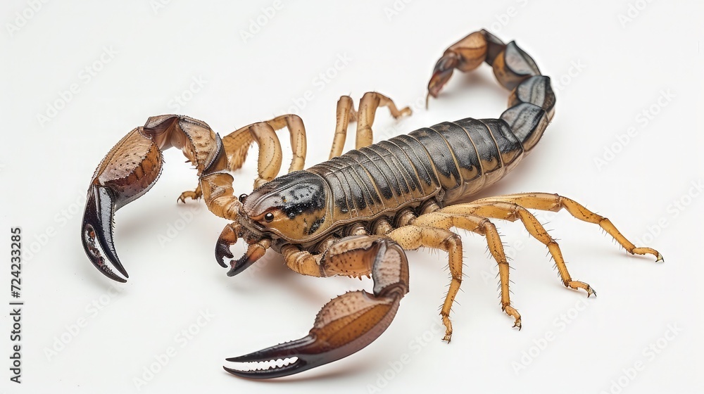 scorpion on isolated white background scorpion on isolated white background