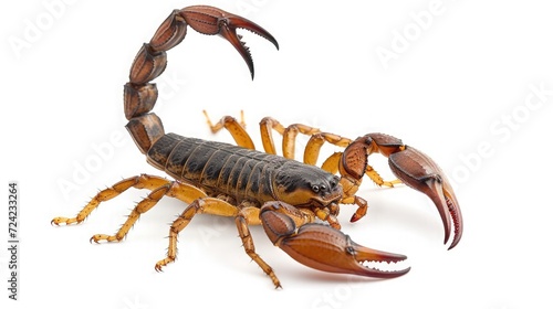 scorpion on isolated white background