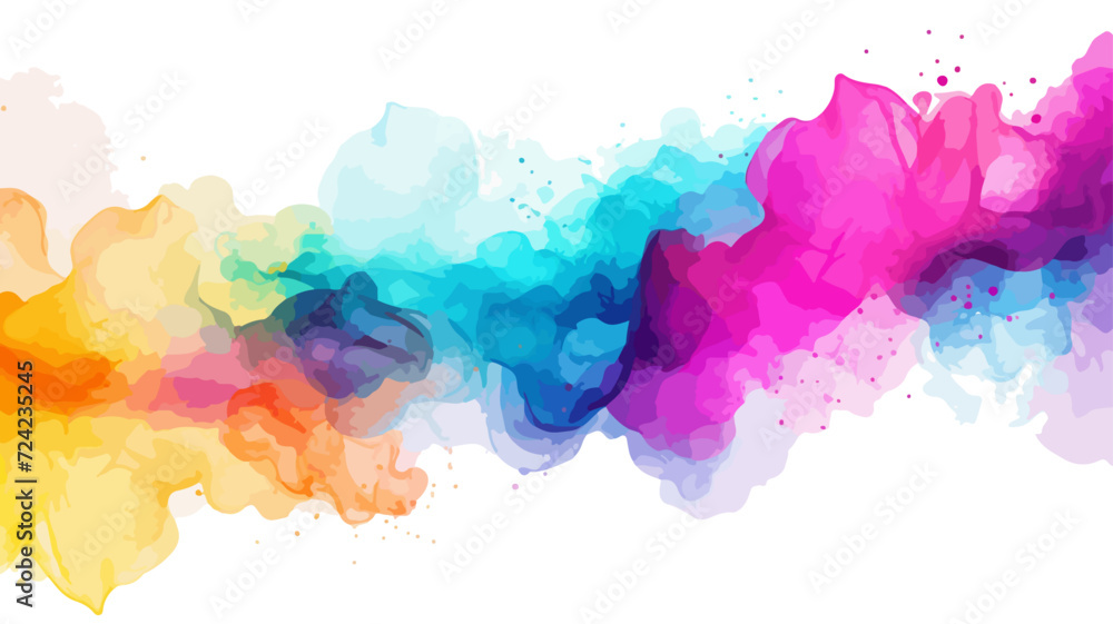 Bunt Wasserfarben Farbe Kleckse Hintergrund Farbklecks Vektor