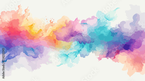 Wasserfarben Bunt Kleckse Hintergrund Wolke Farbe photo