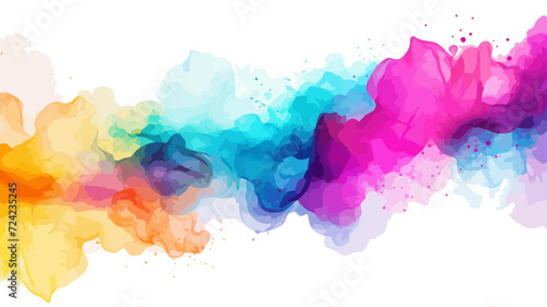 Bunt Wasserfarben Farbe Kleckse Hintergrund Farbklecks Vektor photo