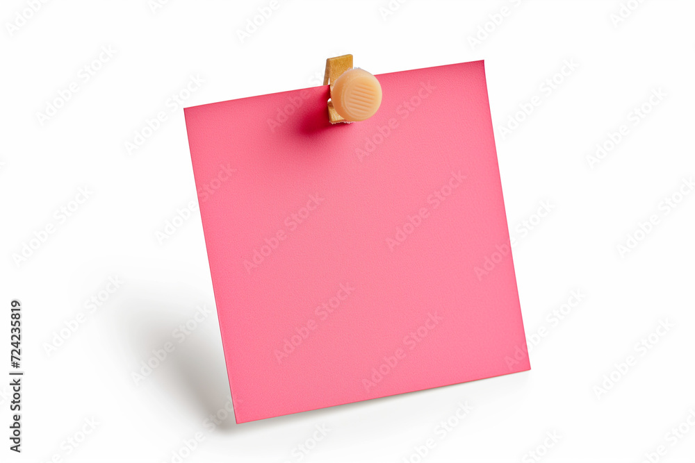 one Pink colored sticky note pinned on a white background, Empty blank note paper stick on white board, pinned Reminder memo isolated on flat wall, Pink color blank sheet paper on white background one Pink colored sticky note pinned on a white background, Empty blank note paper stick on white board, pinned Reminder memo isolated on flat wall, Pink color blank sheet paper on white background