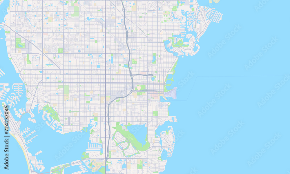 St. Petersburg Florida Map, Detailed Map of St. Petersburg Florida