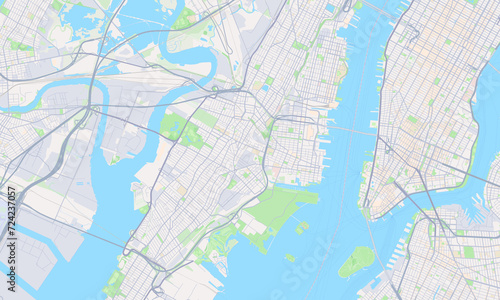 Jersey City New Jersey Map  Detailed Map of Jersey City New Jersey