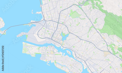 Oakland California Map, Detailed Map of Oakland California