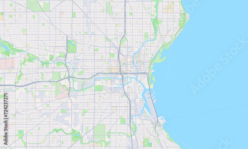 Milwaukee Wisconsin Map  Detailed Map of Milwaukee Wisconsin