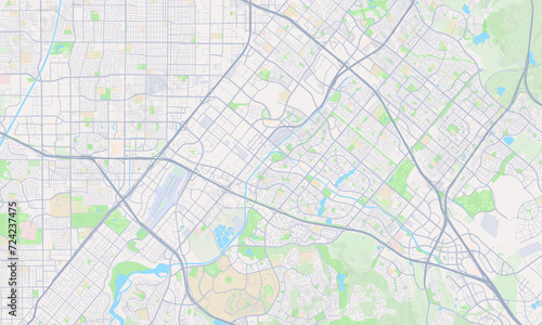 Irvine California Map  Detailed Map of Irvine California