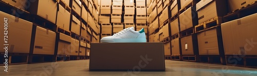 sport sneaker shoes banner for footwear commercials and retail offers.