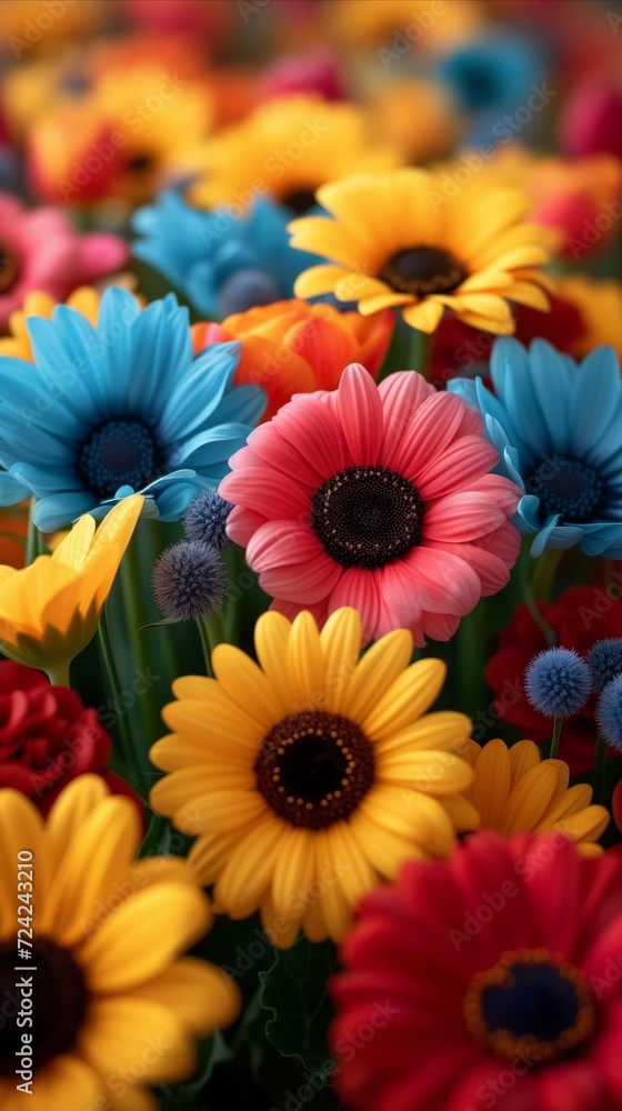 Vibrant Assortment of Gerbera Daisies at a Floral Shop Vibrant Assortment of Gerbera Daisies at a Floral Shop