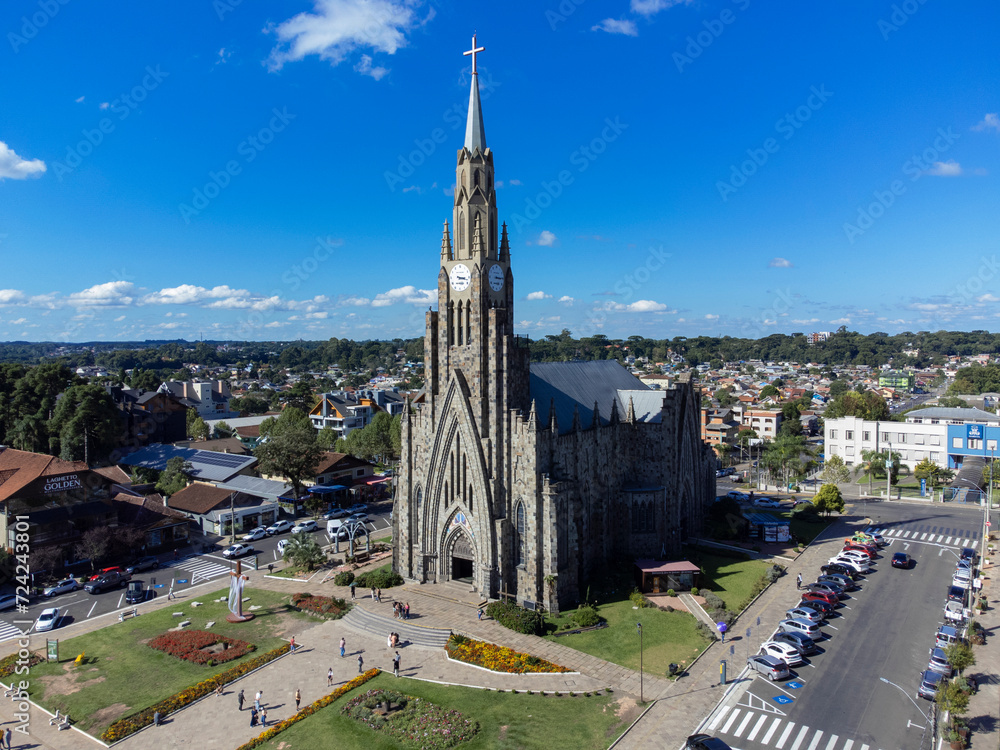 Φωτογραφία Our Lady of Lourdes Cathedral - Stone Cathedral in Canela Rio Grande do Sul Brazil