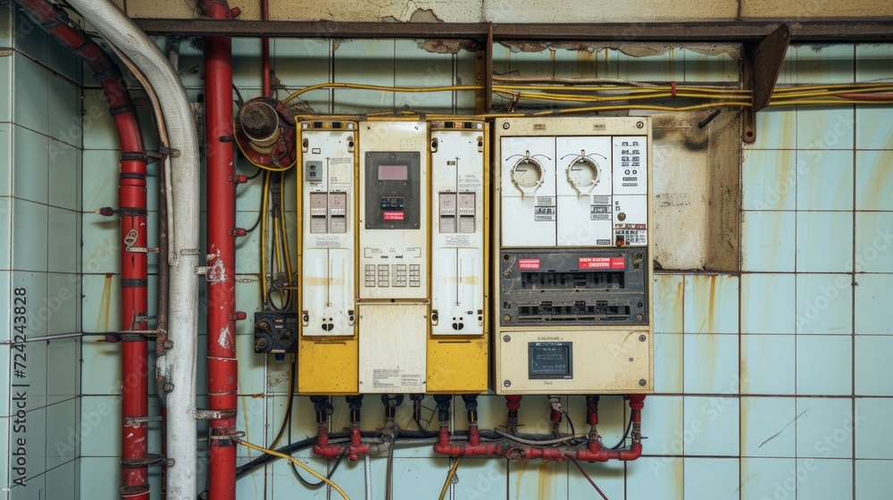 Distribution board (panelboard, breaker panel, or electric panel) is component of electricity supply system that divides electrical power feed into subsidiary circuits