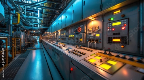 Electric voltage control room of a plant