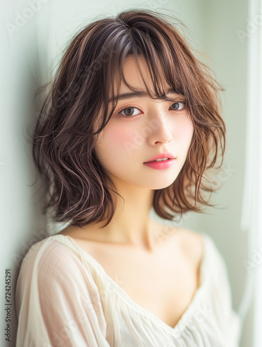 ゆるふわのヘアモデル（髪の質感特化）