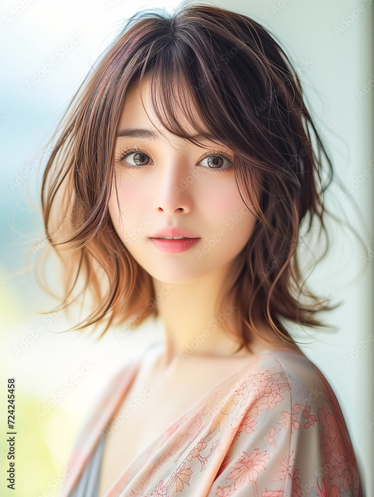 Φωτογραφία ゆるふわのヘアモデル（髪の質感特化）