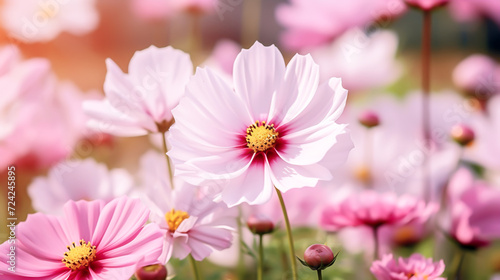 Cosmos flowers isolated on white background