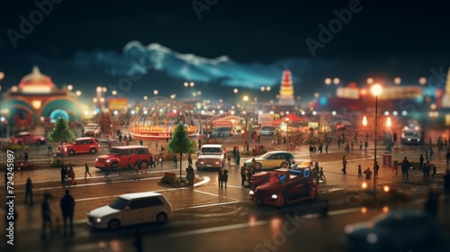 minimalistic Tilt-Shift photography of a magical festival © medienvirus