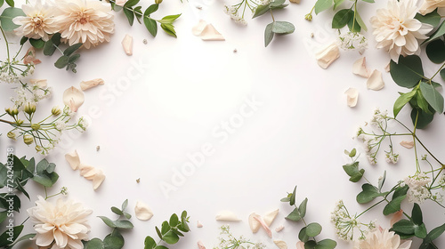 beautiful floral wedding, bridal shower, mothers day flowers frame card