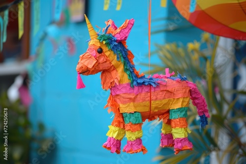 Mexican pinatas are colorful and used for birthdays and posadas