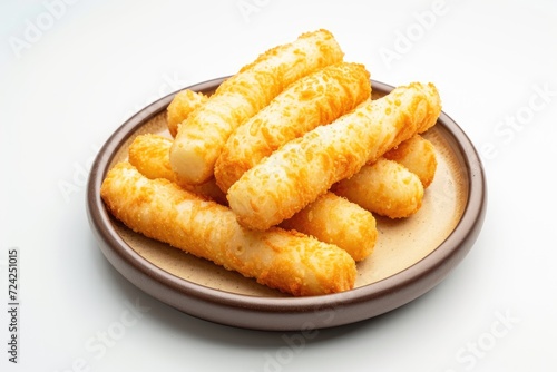 Indonesian traditional snack savory salty crispy served on a white plate photo