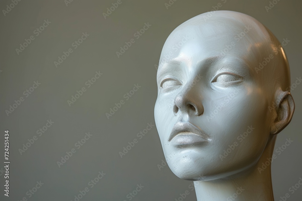 White mannequin head picture White mannequin head picture
