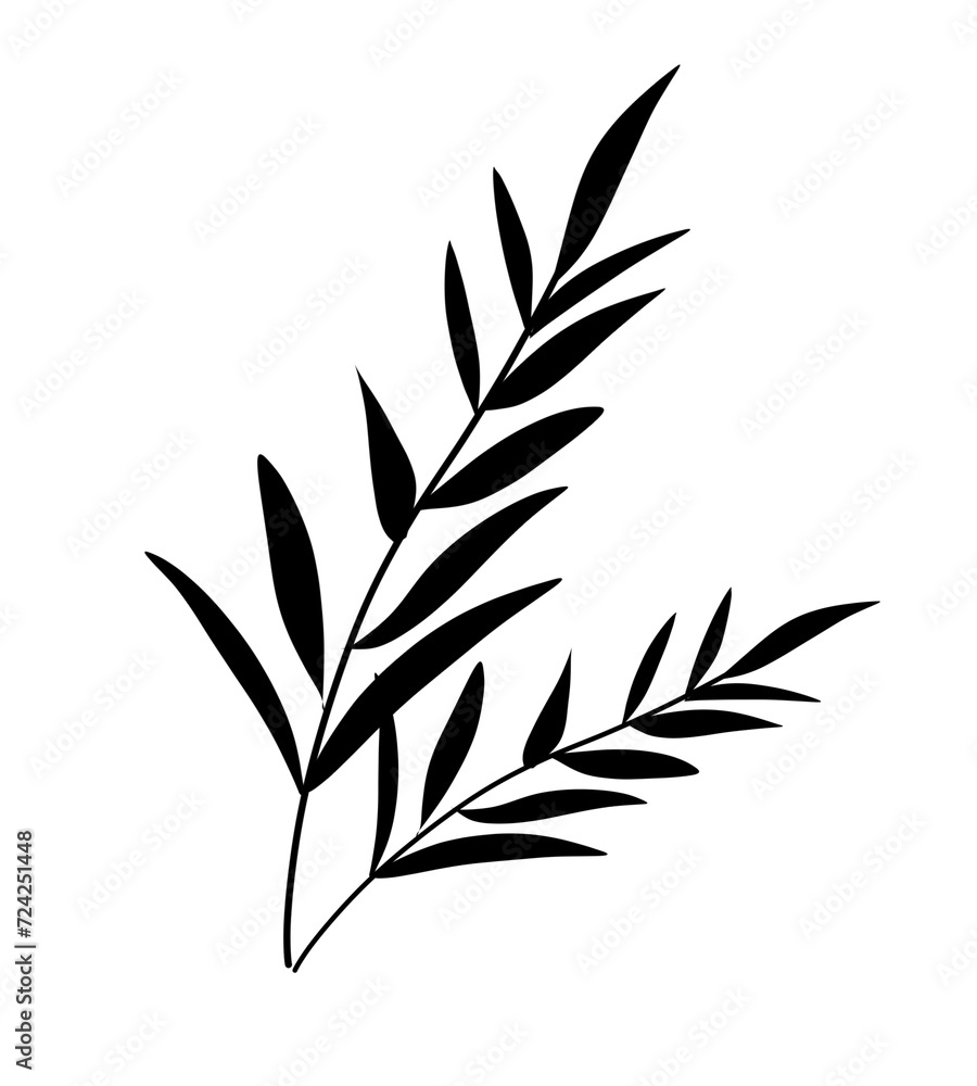 silhouette of a plant leaves simple aesthetic silhouette of a plant leaves simple aesthetic