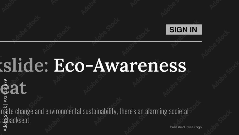 Term 'Eco-awareness' highlighted on FAKE headlines news publications. Titles on black background. Can be used for editorial AND non editorial content as everything is 100% fake Term 'Eco-awareness' highlighted on FAKE headlines news publications. Titles on black background. Can be used for editorial AND non editorial content as everything is 100% fake