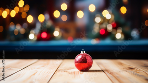 christmas decoration on wooden background, Christmas Tree With Illumination Near the Fireplace. Home Decor, Christmas decoration on wooden background