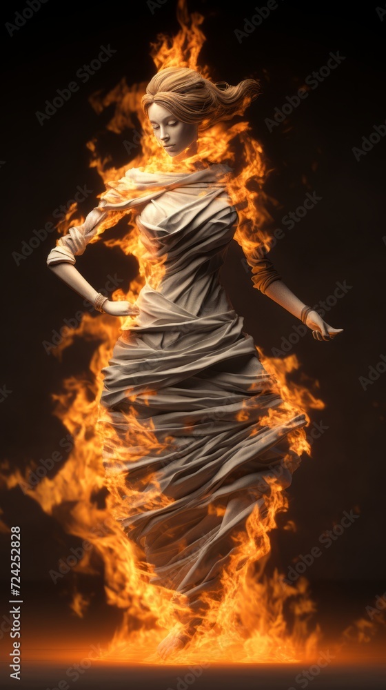 full body fire goddess
