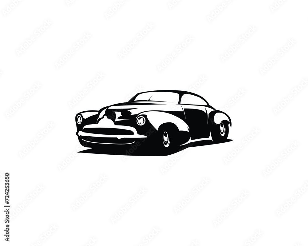 1949 mercury coupe car isolated on white background. best for logos, badges, emblems, icons, available in eps 10.