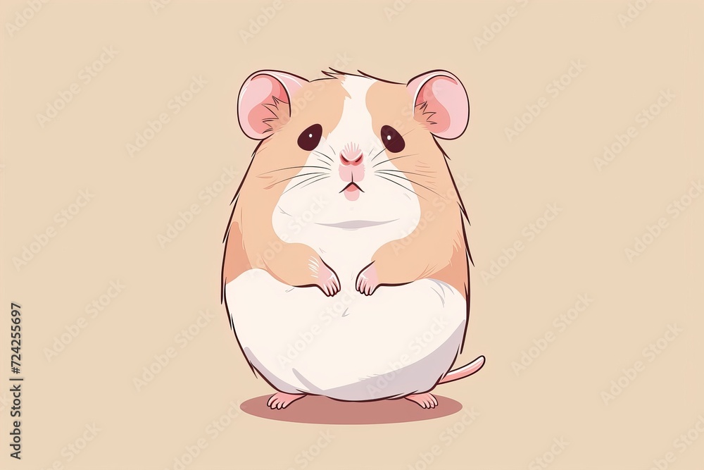 An adorable mammal is captured in a whimsical cartoon style, as a hamster happily interacts with a friendly dog in this charming clipart illustration An adorable mammal is captured in a whimsical cartoon style, as a hamster happily interacts with a friendly dog in this charming clipart illustration
