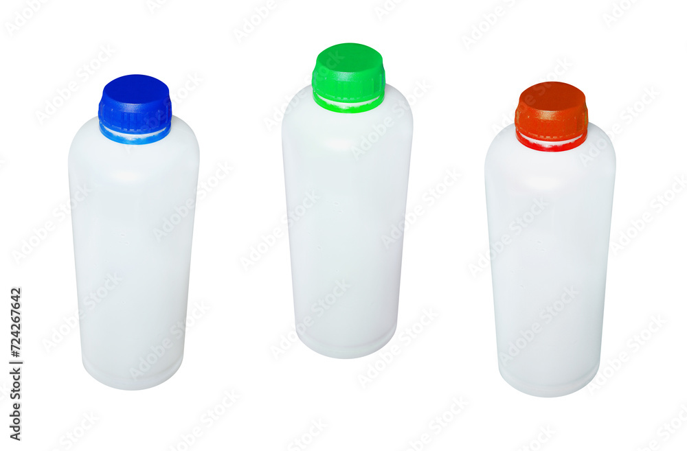 Plastic bottles on isolated transparent background Plastic bottles on isolated transparent background