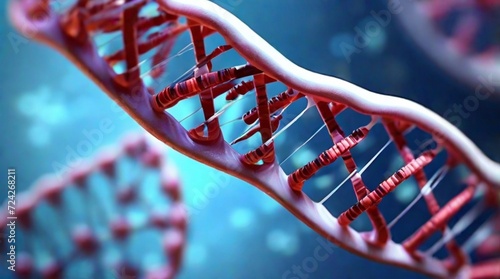 Colorful neon glowing DNA molecular structure, high quality resolution, beautiful background, 
