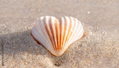 Heart-shaped Seashell in the Seaside © CreativeStock